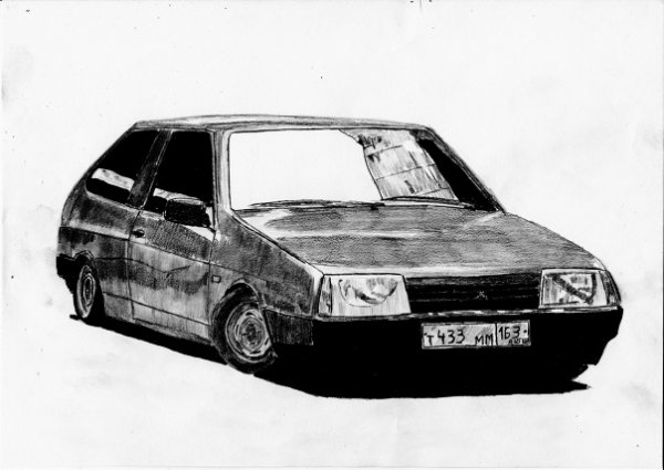 Рисунок машины ВАЗ 2108