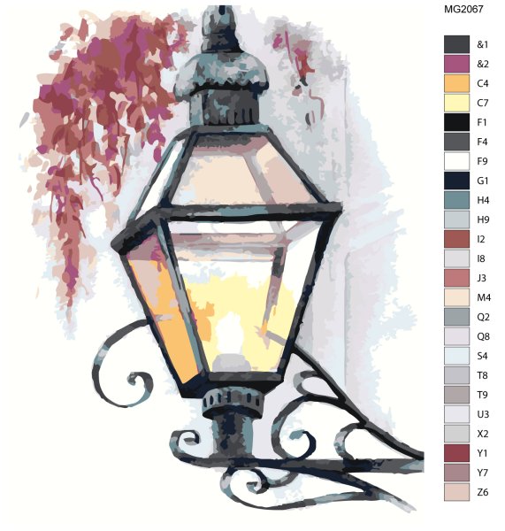 Фонарь акварелью