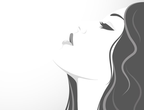 Силуэт лица девушки