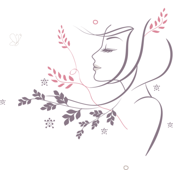 Силуэт лица девушки