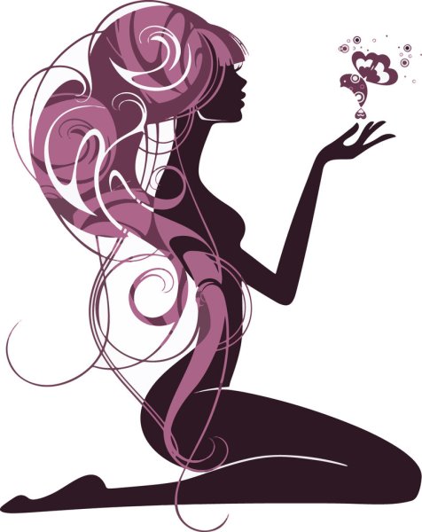 Логотип силуэт девушки