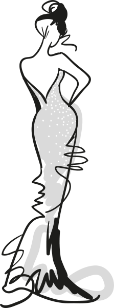 Силуэт девушки в платье