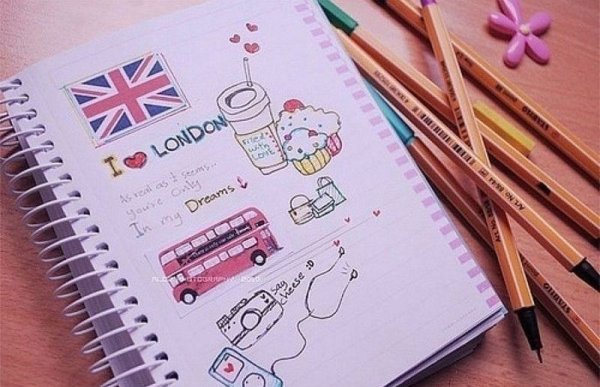 Рисунки в личном дневнике