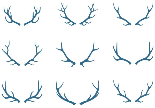 Рога оленя вектор