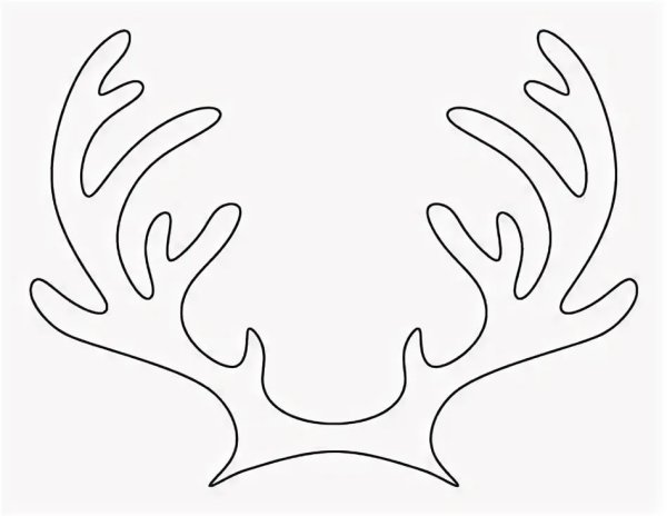 Трафарет "Оленьи рога"