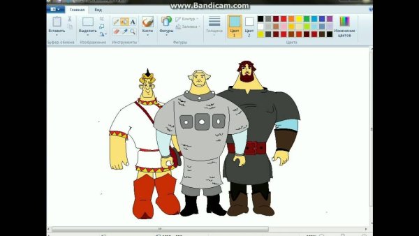 Рисунок на тему 3 богатыря