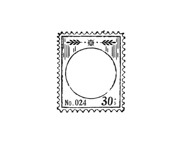 Трафарет почтовой марки