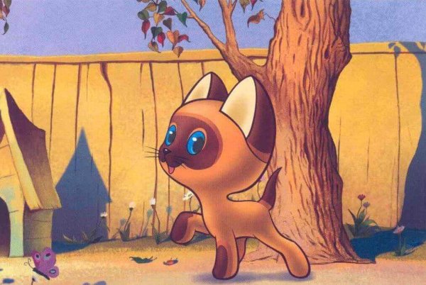 Герои мультика котенок Гав