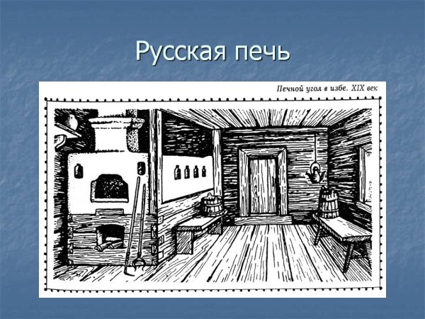 Интерьер избы