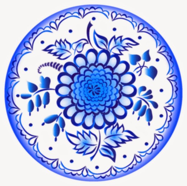 Гжель роспись тарелки 5 класс изо