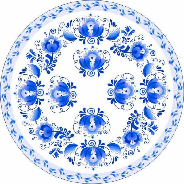 Элементы народного промысла Гжель