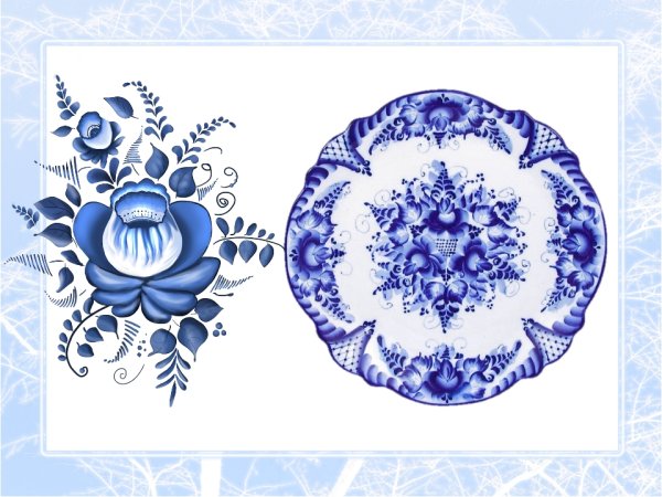 Рисование в старшей группе посуда Гжель