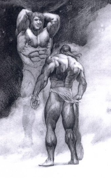 Атлант тату эскиз