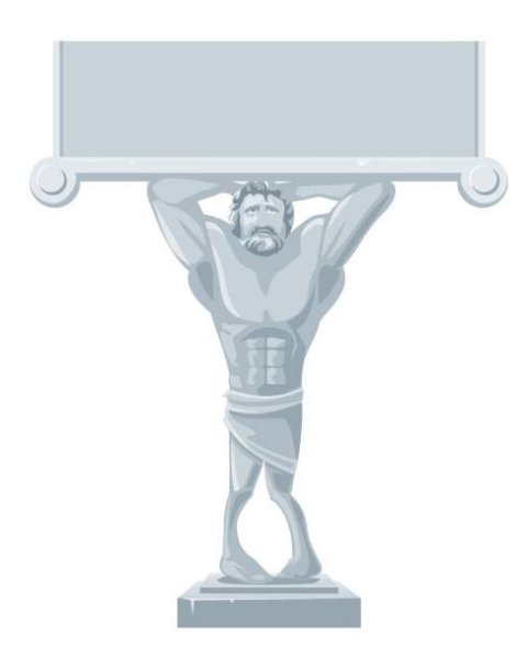 Атланты нового Эрмитажа в Санкт-Петербурге гравюра