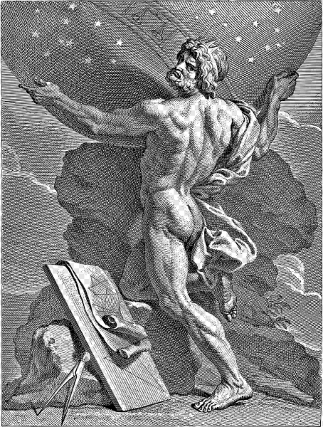 Атлант карандашом