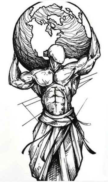 Человек держит землю