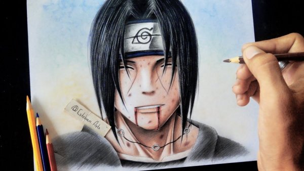 Итачи Учиха срисовать