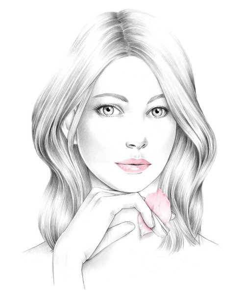 Женское лицо рисунок