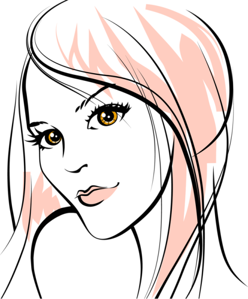 Лицо девушки рисунок