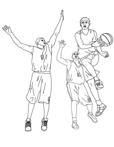 Баскетболистка рисунок