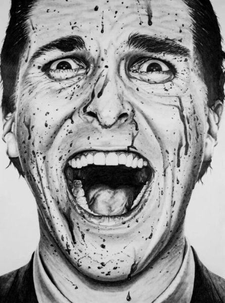 Черное белое аниме психи