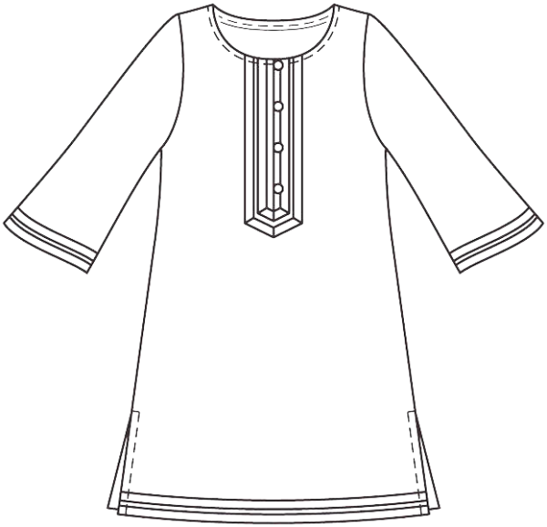 Чувашское платье для рисования