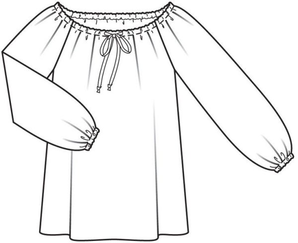 Блузка на кулиске выкройка