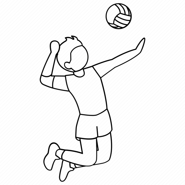 Раскраска на тему волейбол