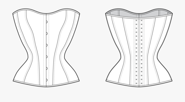 Технический эскиз корсета