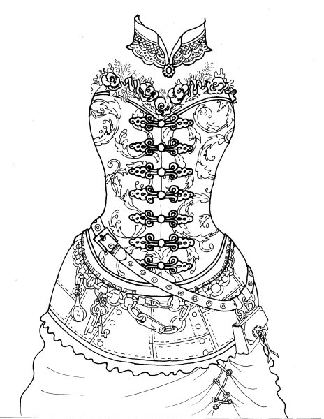 Технический эскиз корсета