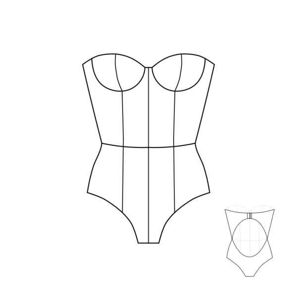 Технический эскиз корсета