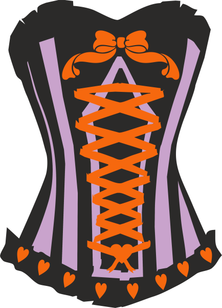 Корсет на прозрачном фоне