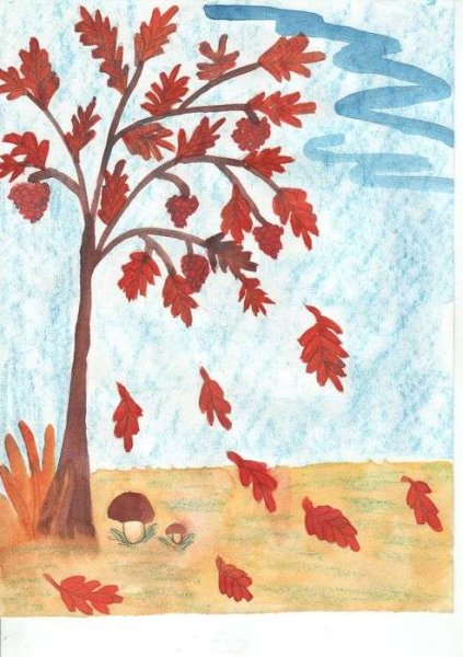 Рисование поздняя осень