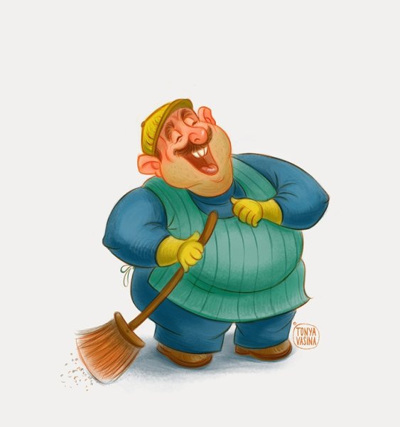 Дворник мультяшка