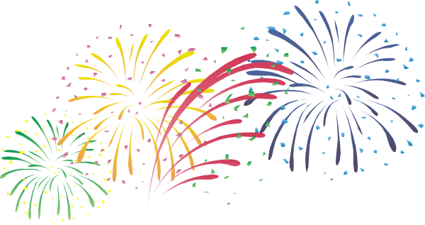 Салют на прозрачном фоне