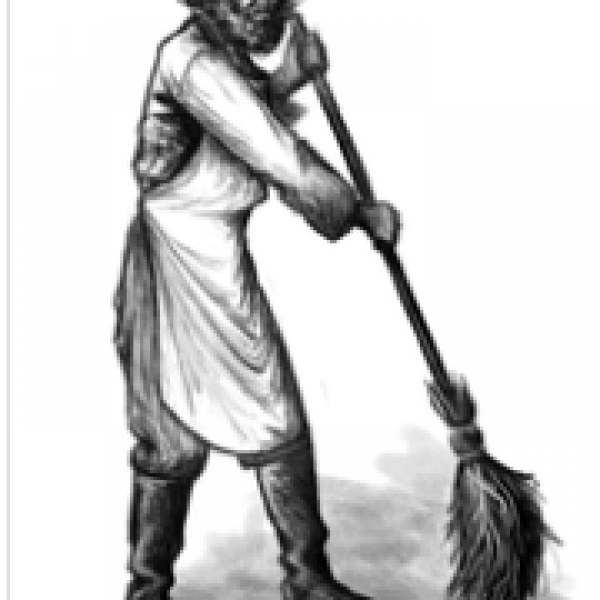 Дворник иллюстрация