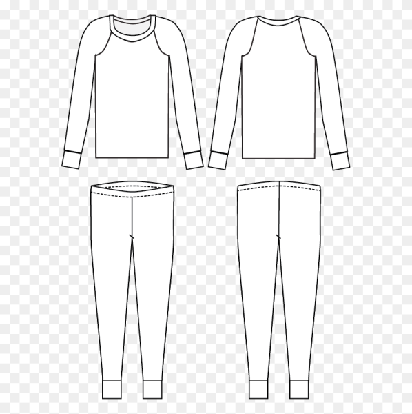 Технический эскиз пижамы