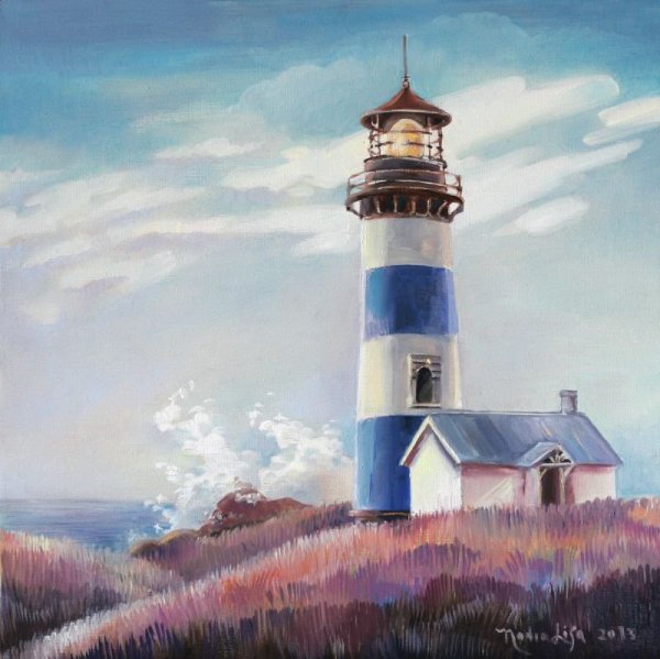 Мастер класс Маяк акварелью