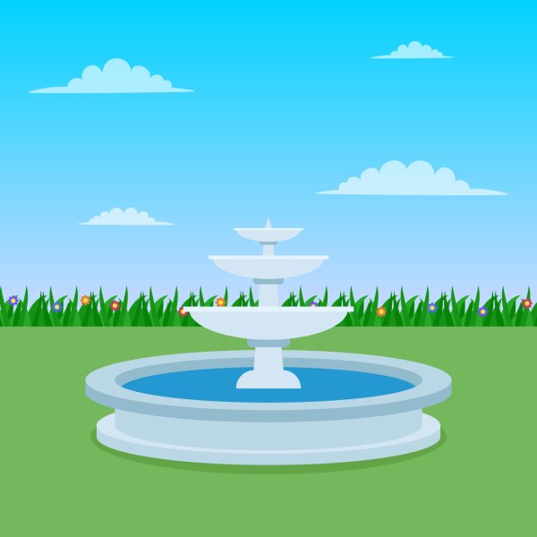Фонтан Векторная Графика