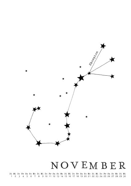 Созвездие скорпиона тату эскиз женский