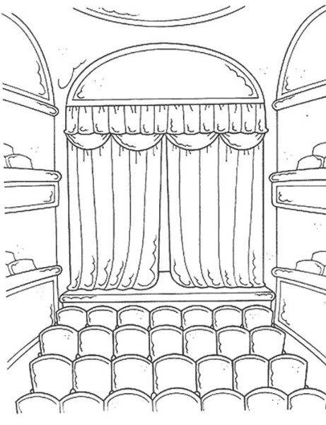 Кукольный театр раскраска для детей