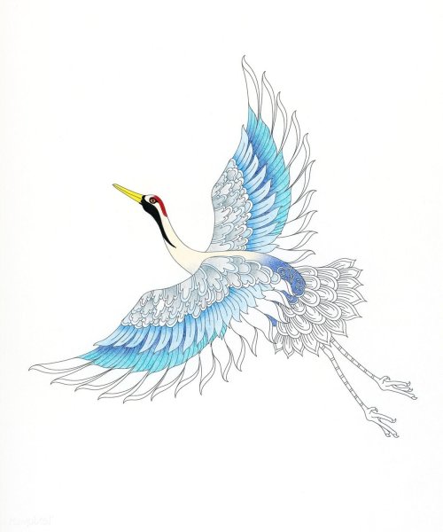 Нарисовать журавлика