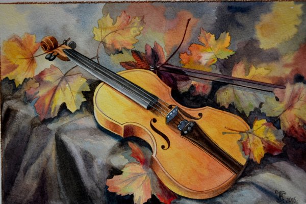 Осенний натюрморт со скрипкой