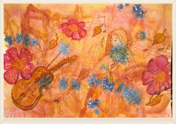 Музыкальная осень рисунок