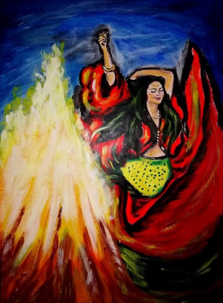 Цыганский танец живопись