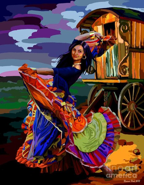 Цыганский танец живопись