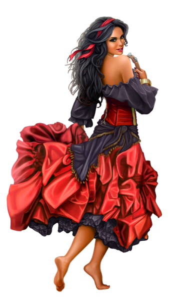 Цыган на белом фоне