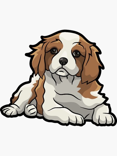 Наклейка кавалер Кинг Чарльз спаниель