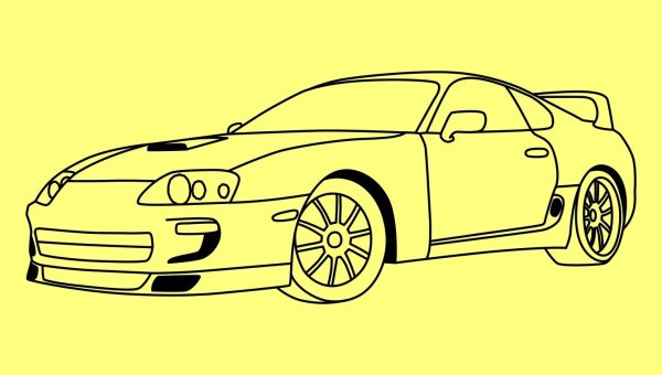 Раскраска Toyota Supra a80