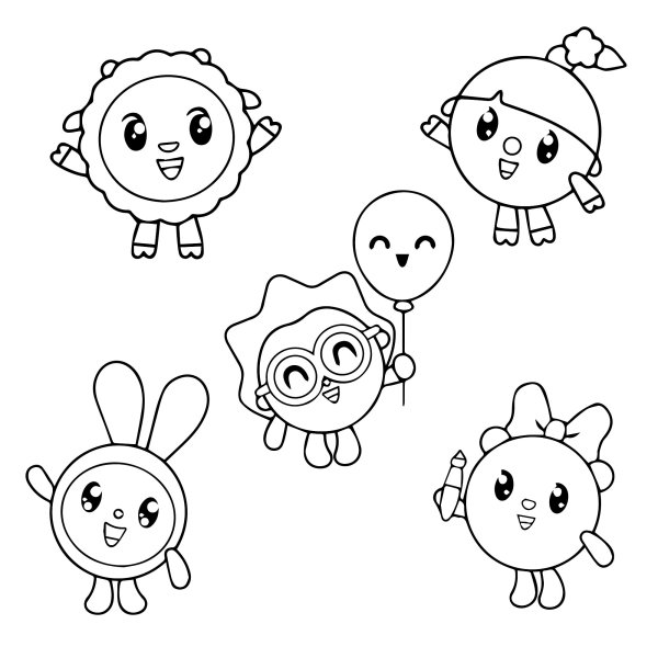 Нюша Малышарики раскраска